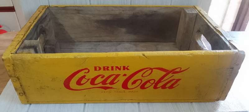 vintage original coca cola wooden crate